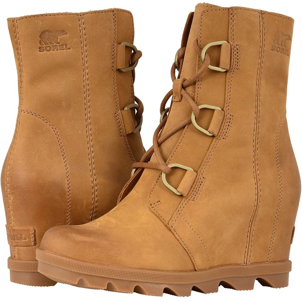 Sorel Women's Joan of Arctic Wedge II Boots Camel Brown